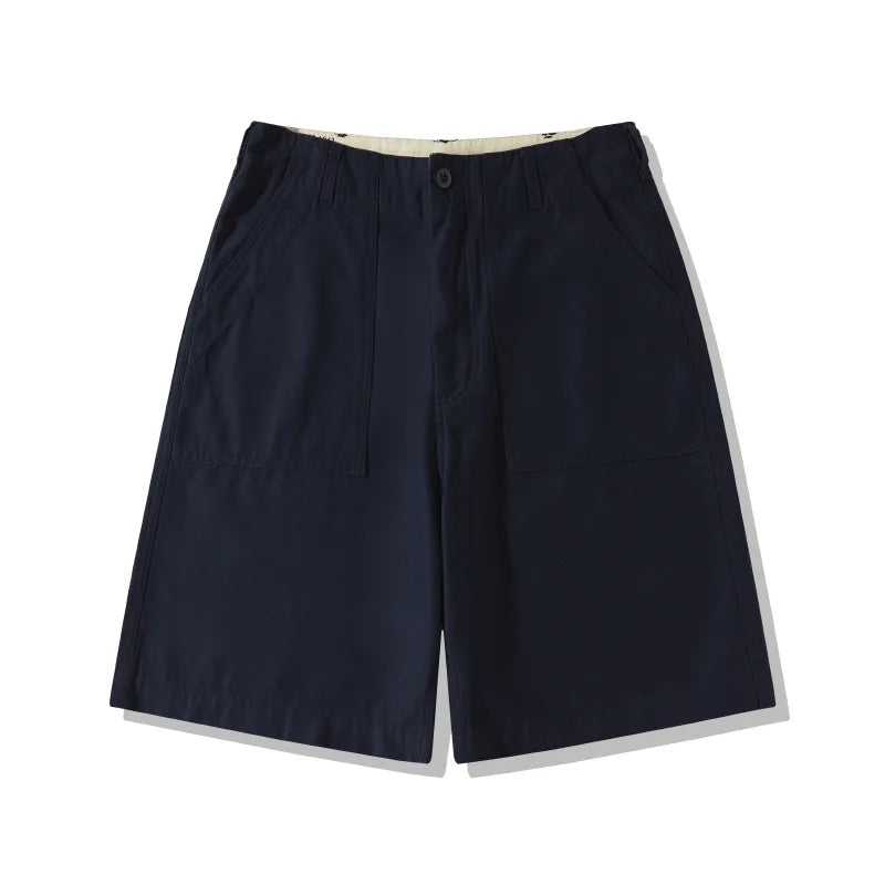 Unisex Hiking Workwear Shorts Cotton Twill Loose Fit Multi Pocket