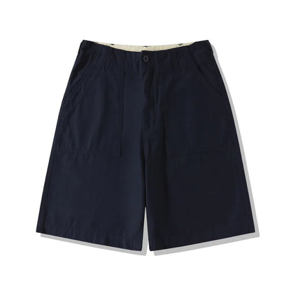 Unisex Hiking Workwear Shorts Cotton Twill Loose Fit Multi Pocket