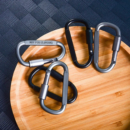 4–6PCS Aluminum Carabiner Set – Lightweight Outdoor EDC Clips