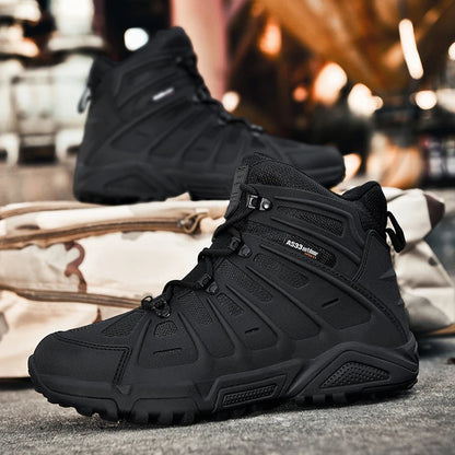 Men's Winter Hiking Boots – Waterproof Leather, Non-Slip Grip, High Top Protection
