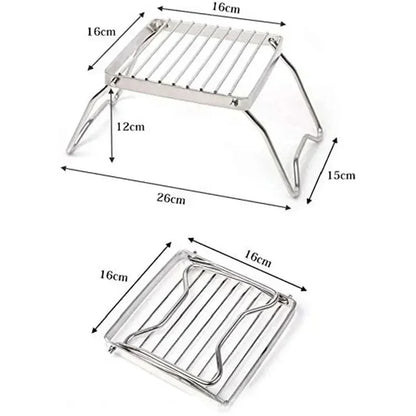 Portable Folding Stainless Steel Camping Stove Stand