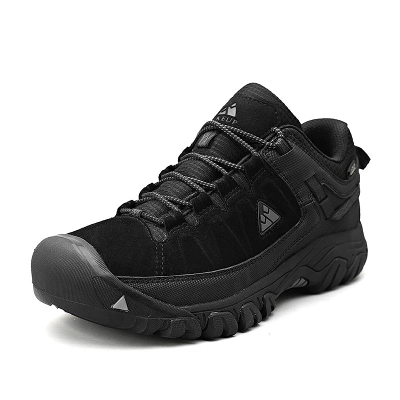 Men’s Leather Hiking Shoes Rubber Sole for Walking and Climbing