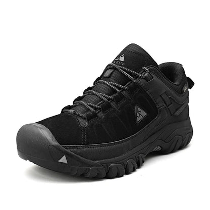 Men’s Leather Hiking Shoes Rubber Sole for Walking and Climbing