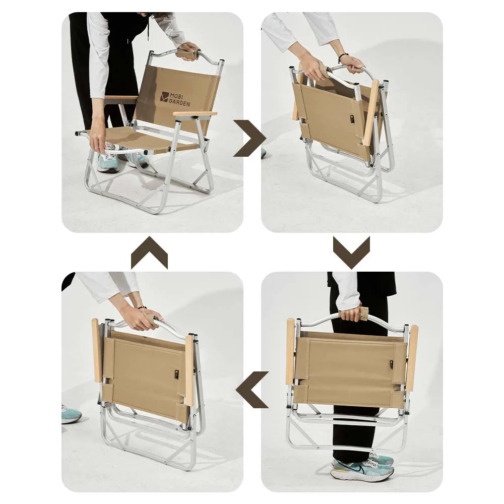 Aluminum Alloy Folding Camping Chair Lightweight Kermit Style