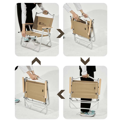 Aluminum Alloy Folding Camping Chair Lightweight Kermit Style