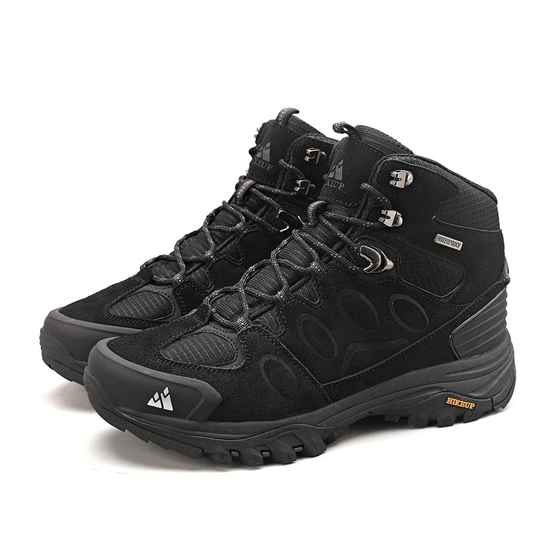 Men’s High Top Suede Hiking Boots Lace Up Non Slip for Winter