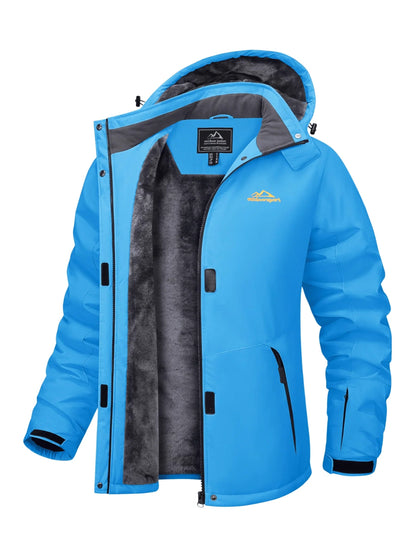 Women’s Winter Parka Waterproof Fleece Lined Hooded With 5 Pockets