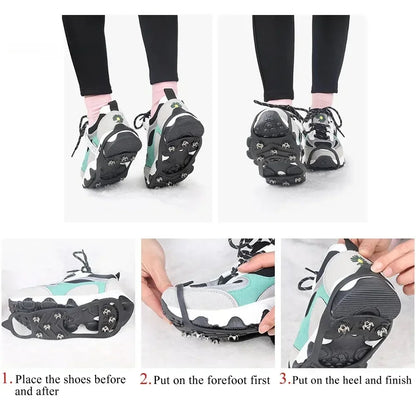 8 Teeth Ice Gripper Spikes for Shoes Winter Anti Slip Crampons