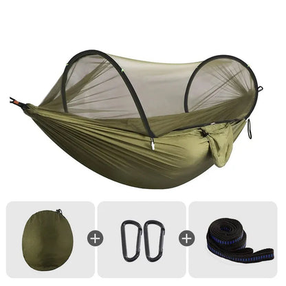 3 in 1 Camping Hammock with Mosquito Net Quick Opening Nylon