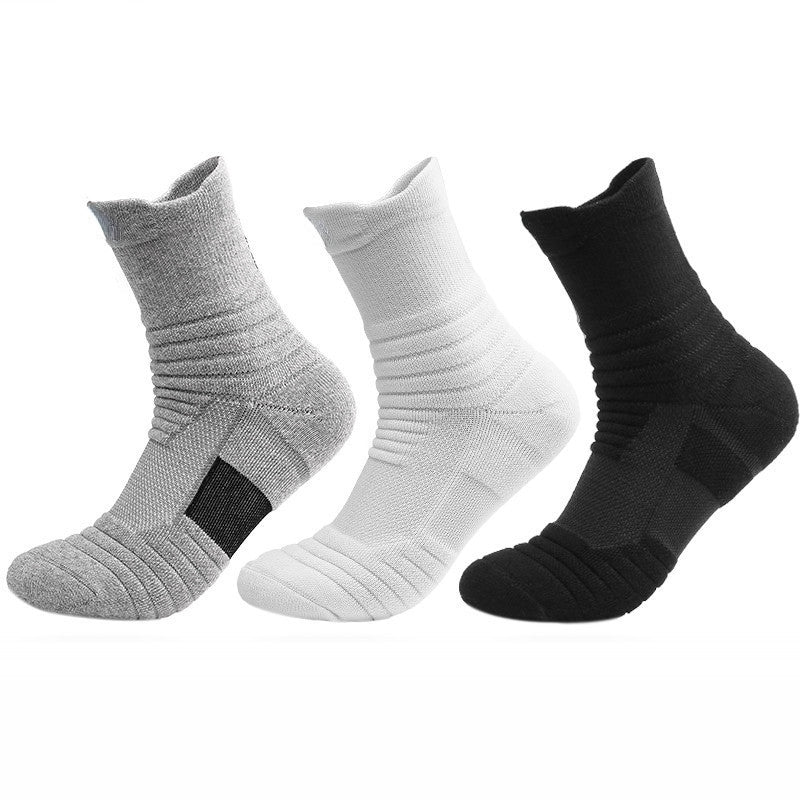 3 Pairs Cotton Crew Socks Breathable Anti Slip Unisex 38 to 44