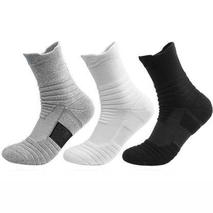 3 Pairs Cotton Crew Socks Breathable Anti Slip Unisex 38 to 44