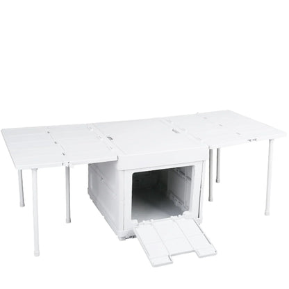 Portable Folding Camping Table with Storage Box and Lid