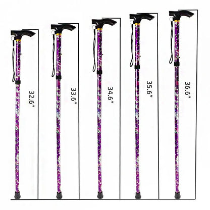 Telescopic Folding Walking Stick Adjustable 93 cm Lightweight