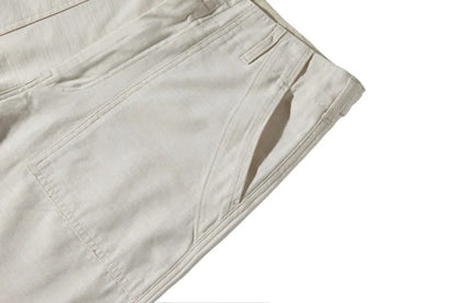 Unisex Hiking Workwear Shorts Cotton Twill Loose Fit Multi Pocket