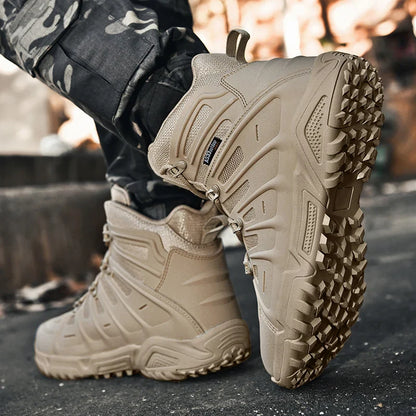 Men’s Winter Hiking Boots Leather High Top Waterproof Non Slip