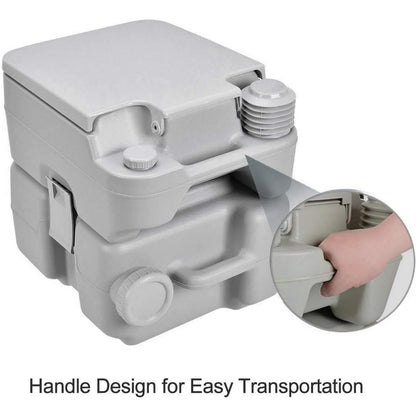 20L Portable Camping Toilet – Flush Portaloo with Handle