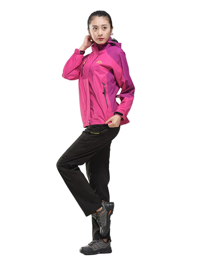 Women’s Waterproof Windproof Hiking Jacket and Pants Set