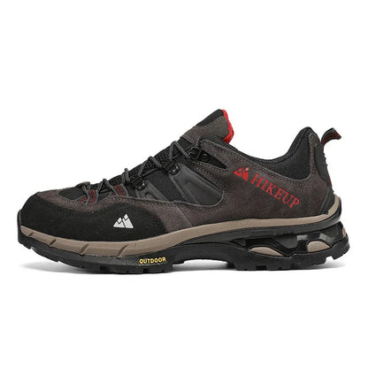 Men’s Leather Hiking Shoes Lace Up Wear Resistant for Trekking