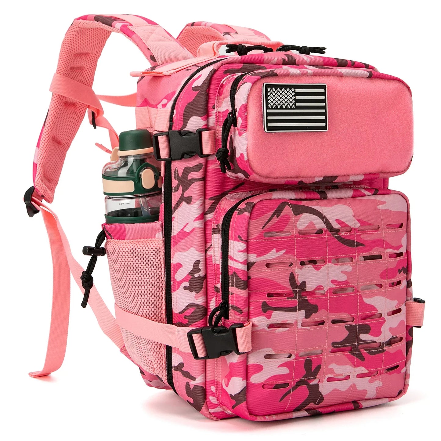 25 L MOLLE Tactical Backpack EDC Hiking Rucksack with Bottle Holder