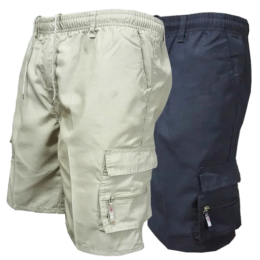 Men’s Hiking Cargo Shorts Lightweight Quick Dry Multi Pocket Elastic Waist