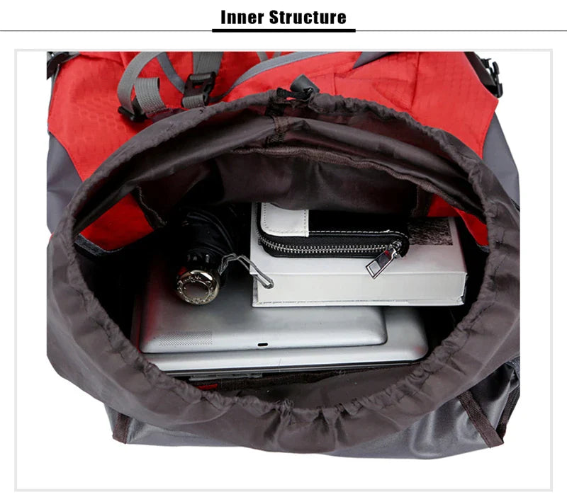 60 L Hiking Backpack Large Capacity for Trekking and Camping