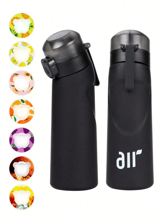 Aroma Water Bottle with Straw – 1pc Leak-Proof Bottle + 1 Random Flavor Pod for Outdoor Sports