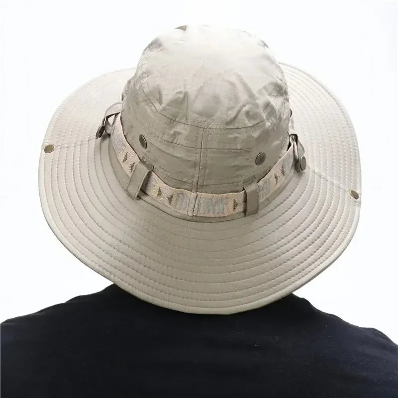 Men’s Wide Brim Bucket Hat - Breathable Anti-UV