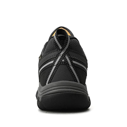 Men’s Leather Hiking Shoes Rubber Sole for Walking and Climbing