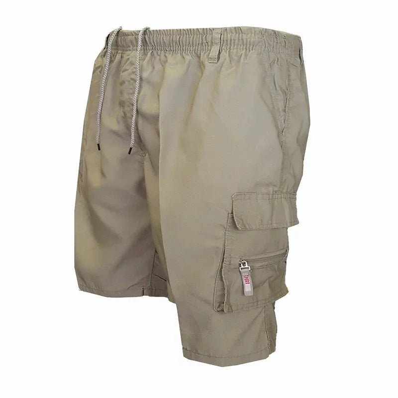 Men’s Hiking Cargo Shorts Lightweight Quick Dry Multi Pocket Elastic Waist