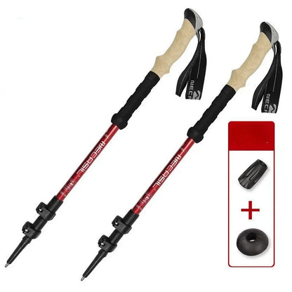 Premium Trekking Poles Set (2PCS) – Telescopic, Shock-Absorbing & Quick Lock