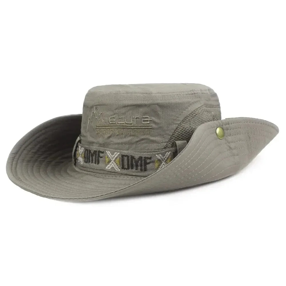 Men’s Wide Brim Bucket Hat - Breathable Anti-UV
