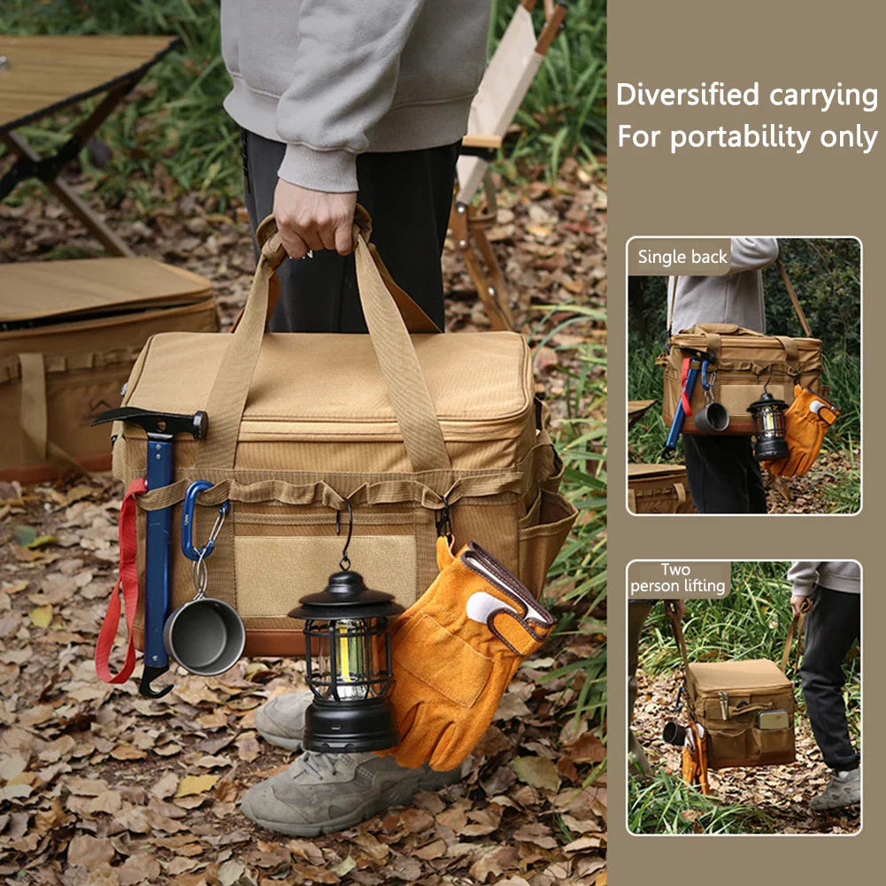 30L Camping Cooking Gear Organizer Bag