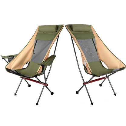 Ultralight Aluminum Moon Camping Chair Portable Folding