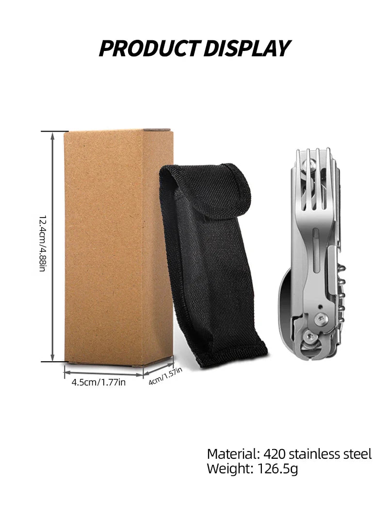 Stainless Steel Survival Card Tool Portable with Knife and Saw