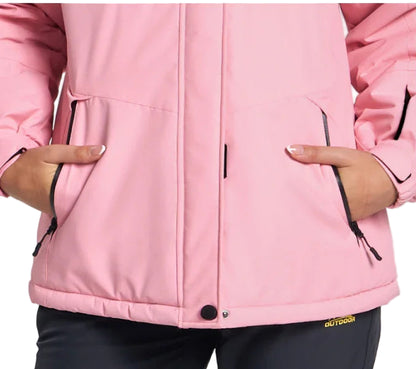 Women’s Winter Parka Waterproof Fleece Lined Hooded With 5 Pockets
