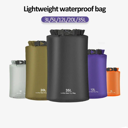 3 to 35 L Waterproof Dry Bag Ultralight Storage for Camping and Hiking