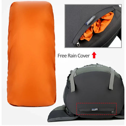 75 L Hiking Backpack with Rain Cover Large Capacity