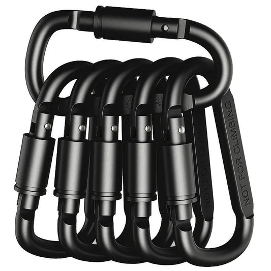 4–6PCS Aluminum Carabiner Set – Lightweight Outdoor EDC Clips