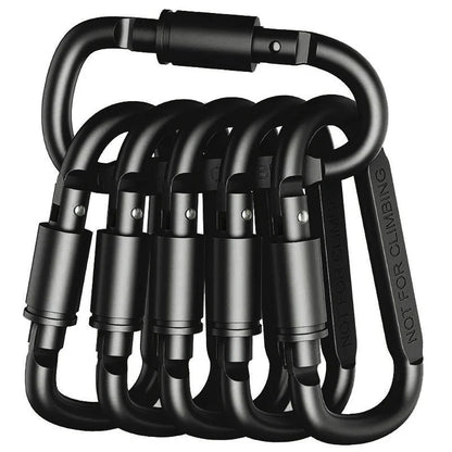 4 to 6 Pack Aluminum Carabiner Set Keychain Clips EDC for Camping