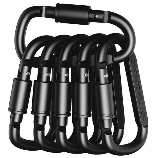 4 to 6 Pack Aluminum Carabiner Set Keychain Clips EDC for Camping