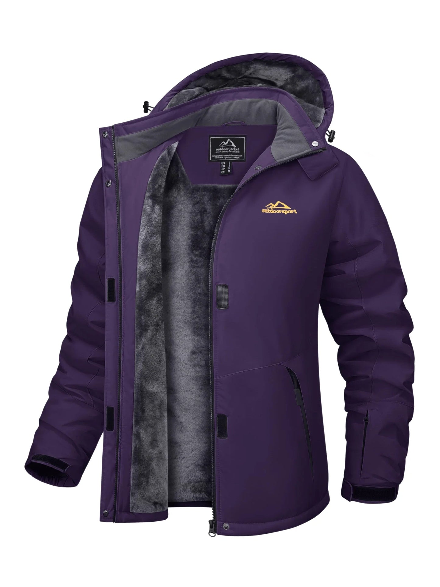 Women’s Winter Parka Waterproof Fleece Lined Hooded With 5 Pockets