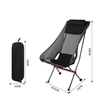 Ultralight Aluminum Moon Camping Chair Portable Folding