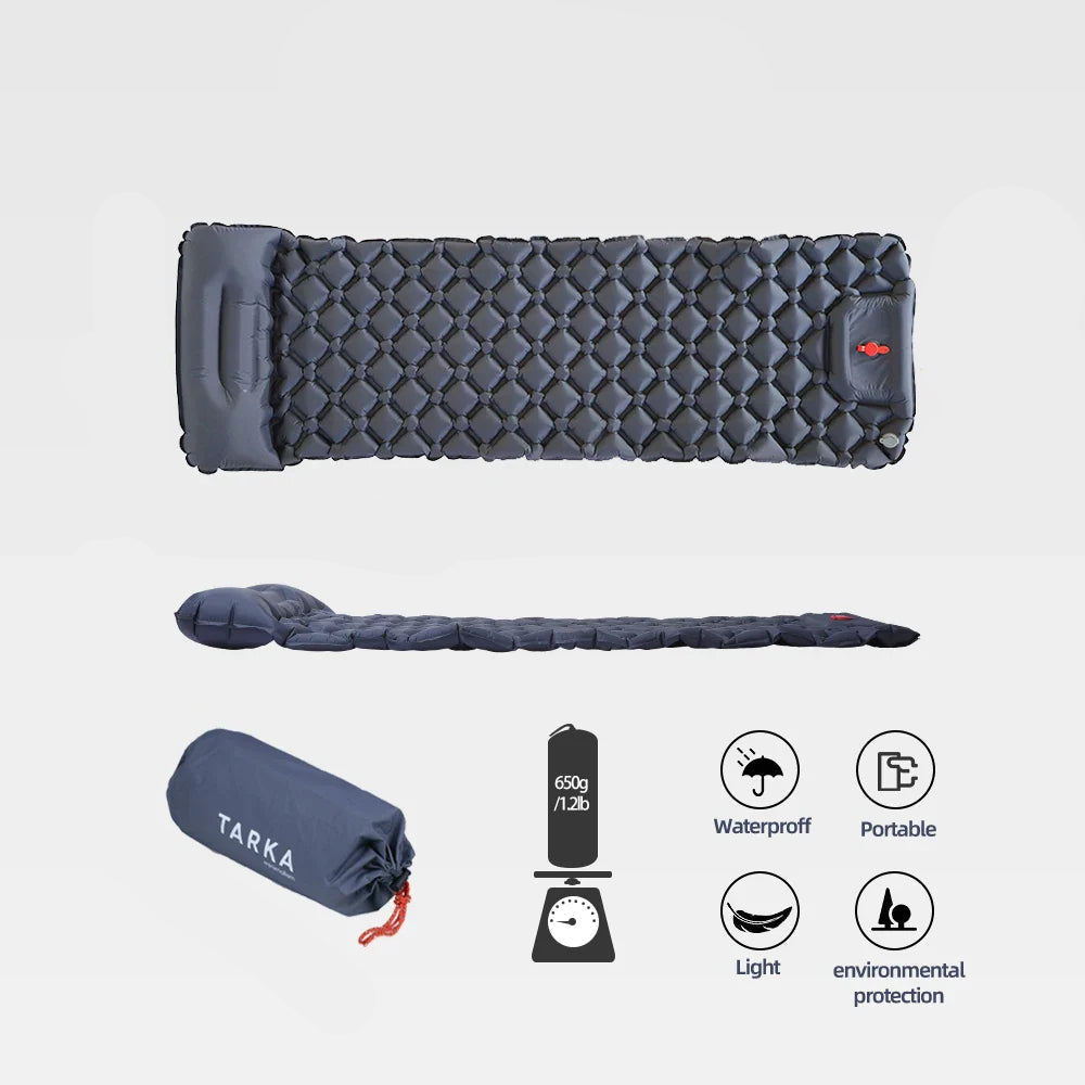 Self-Inflating Camping Sleeping Pad with Pillow