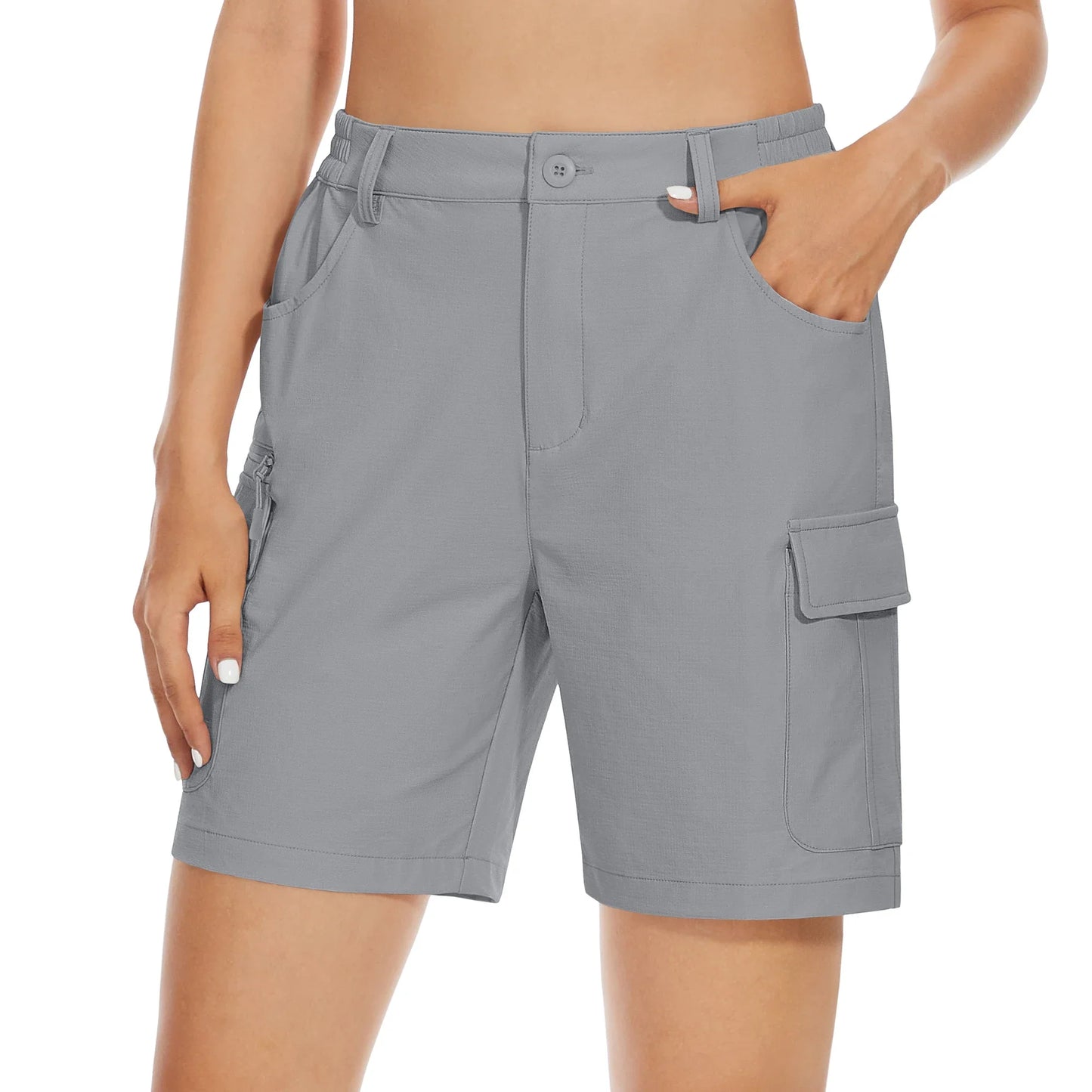 Women’s Hiking Shorts Quick Dry Waterproof Ripstop with Zipper Pockets