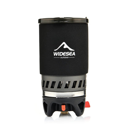 Camping Cooking Pot with Heat Exchanger for Gas Stoves