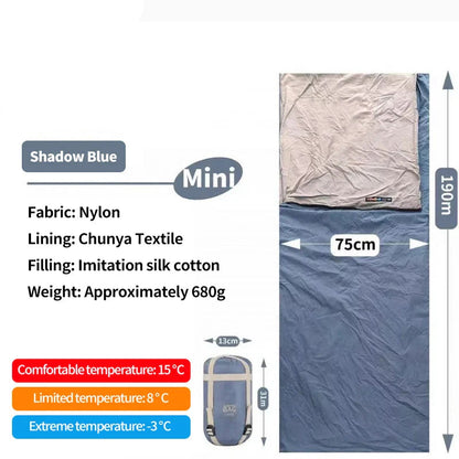 Ultralight Adult Sleeping Bag Compact Waterproof Washable Down Cotton