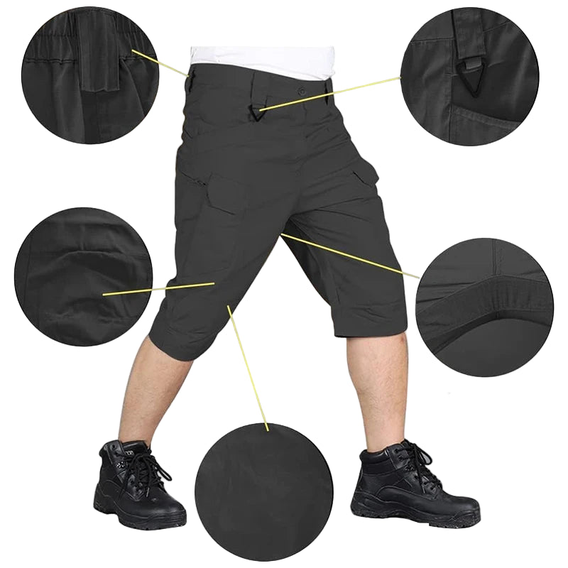 Men’s Tactical Cargo Shorts Quick Dry Water-Resistant Outdoor Hiking Trekking