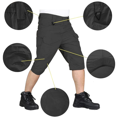 Men’s Tactical Cargo Shorts Quick Dry Water-Resistant Outdoor Hiking Trekking