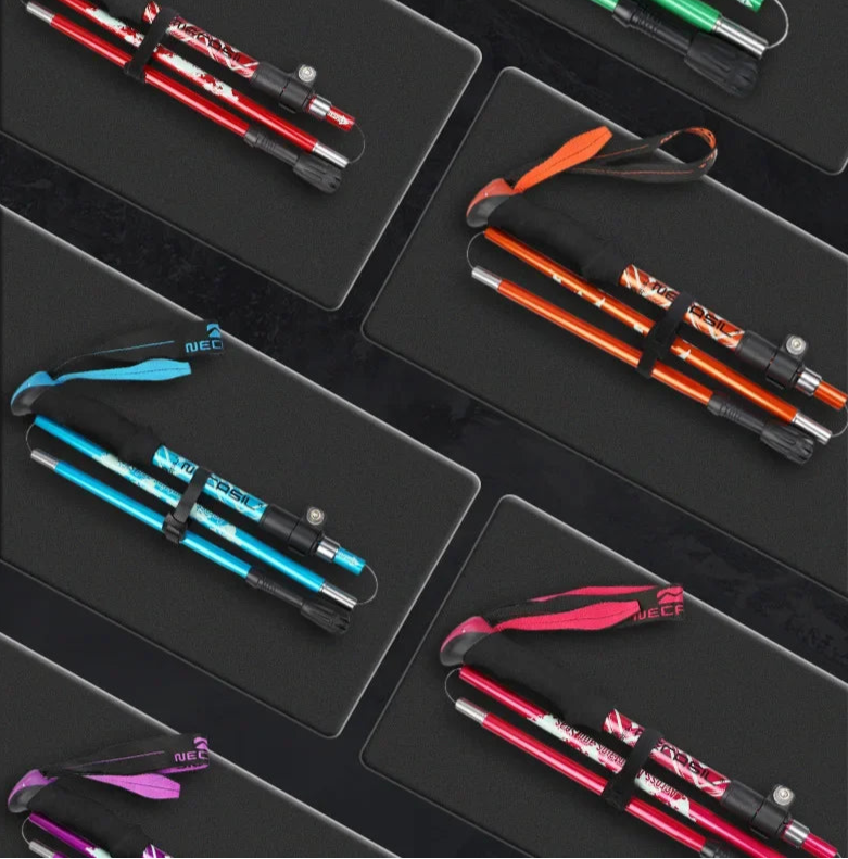2 PCS Ultralight Folding Trekking Poles for Hiking