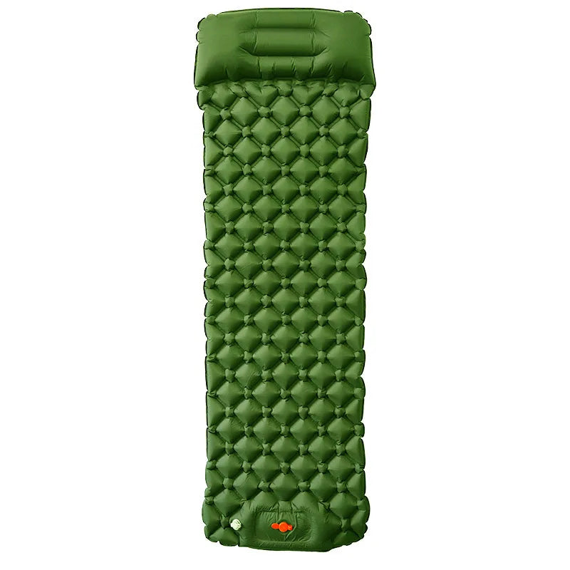 Ultralight Air Mattress 1 Person Moisture-Proof Built In Pump with Pillow